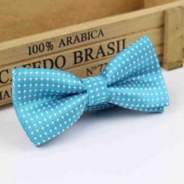 Boys Turquoise Polka Dot Bow Tie with Adjustable Strap